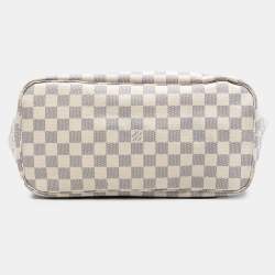 مملوكة مسبقًا Louis Vuitton White Damier Azur Neverfull MM