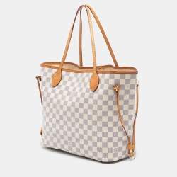 مملوكة مسبقًا Louis Vuitton White Damier Azur Neverfull MM