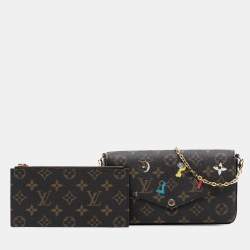 Pre Owned Louis Vuitton Brown Monogram Love Lock Pochette Felicie