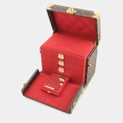 Pre Owned Louis Vuitton Vanity PM Red Monogram Canvas Top Handle Bag