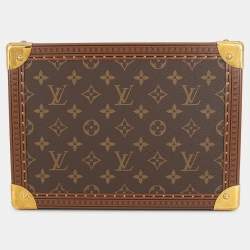 Pre Owned Louis Vuitton Vanity PM Red Monogram Canvas Top Handle Bag