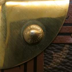 Pre Owned Louis Vuitton Vanity PM Red Monogram Canvas Top Handle Bag