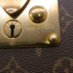 Pre Owned Louis Vuitton Vanity PM Red Monogram Canvas Top Handle Bag