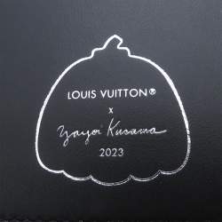 Pre Owned Louis Vuitton Portefeuille Capucine Compact Noir/Multicolor Taurillon Leather/Painted Dot