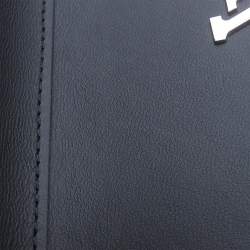 Pre Owned Louis Vuitton Portefeuille Capucine Compact Noir/Multicolor Taurillon Leather/Painted Dot