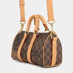 Pre Owned Louis Vuitton Keepall Bandouliere 25 Brown Monogram Canvas Duffel Bag
