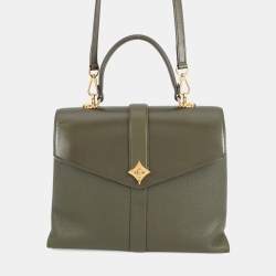 Pre Owned حقيبة لويس فيتون جلد كالف خمري /كاكي مقاس متوسط