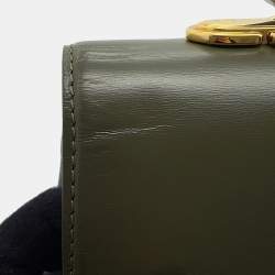 Pre Owned حقيبة لويس فيتون جلد كالف خمري /كاكي مقاس متوسط