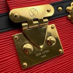 Pre Owned Louis Vuitton Trunk Red Epi Leather Clutch Bag