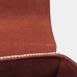 Pre Owned Louis Vuitton Twist Caramel Leather Raffia Size Mm