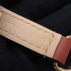 Pre Owned Louis Vuitton Twist Caramel Leather Raffia Size Mm