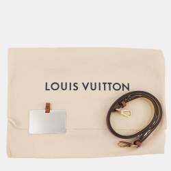 Pre Owned Louis Vuitton Twist Caramel Leather Raffia Size Mm