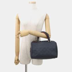 Pre Owned Louis Vuitton Speedy Bandouliere Marine Rouge Monogram Empreinte Leather Size 25