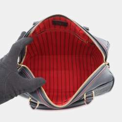 Pre Owned Louis Vuitton Speedy Bandouliere Marine Rouge Monogram Empreinte Leather Size 25