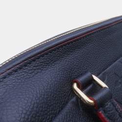 Pre Owned Louis Vuitton Speedy Bandouliere Marine Rouge Monogram Empreinte Leather Size 25