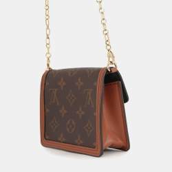 Pre Owned Louis Vuitton Dauphine Pico Black Monogram Reverse Canvas Mini Bag