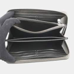 Pre Owned Louis Vuitton Zippy Wallet Anthracite Lamb Leather/Monogram Pattern