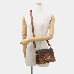 Pre Owned Louis Vuitton Dauphine Mini Black Monogram Reverse Canvas Crossbody Bag