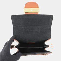 Pre Owned Louis Vuitton Dauphine Mini Black Monogram Reverse Canvas Crossbody Bag