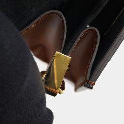 Pre Owned Louis Vuitton Dauphine Mini Black Monogram Reverse Canvas Crossbody Bag