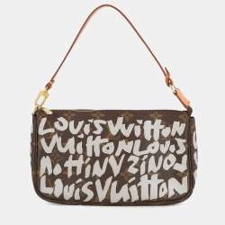 مملوكة مسبقًا Louis Vuitton Pochette Accessoires White/Brown Monogram Graffiti