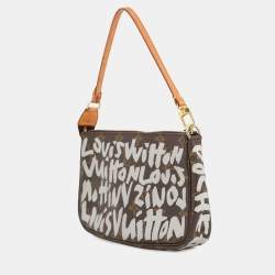 مملوكة مسبقًا Louis Vuitton Pochette Accessoires White/Brown Monogram Graffiti