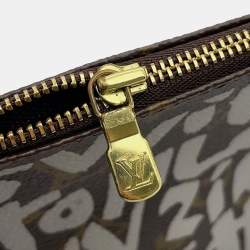 ممل وكة مسبقًا Louis Vuitton Pochette Accessoires White/Brown Monogram Graffiti