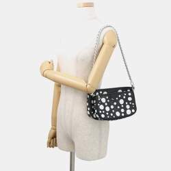 Pre Owned حقيبة اكسيورات لوي فيتون اكس واي كيبوكي متعددة نوير نقش جلد منقط بلا نهاية