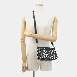 Pre Owned حقيبة اكسيورات لوي فيتون اكس واي كيبوكي متعددة نوير نقش جلد منقط بلا نهاية