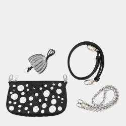 Pre Owned حقيبة اكسيورات لوي فيتون اكس واي كيبوكي متعددة نوير نقش جلد منقط بلا نهاية