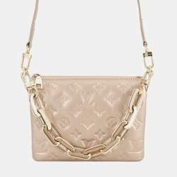 مملوكة مسبقًا وسادة لويس فويتون ذهب جلد الحمل الصغير بي بي