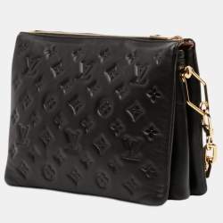 Pre Owned حقيبة لويس فيتون كوسين بوفي من جلد الحمل المنقوش بمونوغرام أسود PM