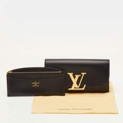 Pre Owned Louis Vuitton LV Vivienne Black Leather Continental Wallet
