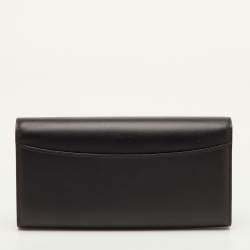 Pre Owned Louis Vuitton LV Vivienne Black Leather Continental Wallet