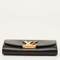Pre Owned Louis Vuitton LV Vivienne Black Leather Continental Wallet