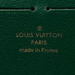 Pre Owned Louis Vuitton Zippy Green Ostrich Wallet