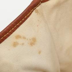 مملوكة مسبقًا Louis Vuitton Tisse Rayures PM Brown Monogram Canvas And Leather Tote Bag