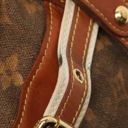 مملوكة مسبقًا Louis Vuitton Tisse Rayures PM Brown Monogram Canvas And Leather Tote Bag