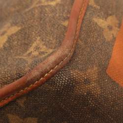 مملوكة مسبقًا Louis Vuitton Tisse Rayures PM Brown Monogram Canvas And Leather Tote Bag