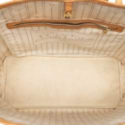 مملوكة مسبقًا حقيبة لويس فيتون نافرفول MM دامير أزور بيضاء