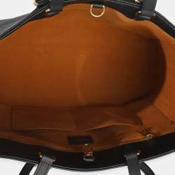 Pre Owned Louis Vuitton Onthego MM Black Giant Monogram Empreinte Leather Tote Bag