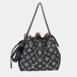 مملوكة مسبقًا حقيبة كتف لويس فيتون فلايت مود بيلا سوداء وردية مونوجرام ماهينا جلد العجل