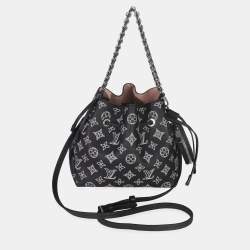 مملوكة مسبقًا حقيبة كتف لويس فيتون فلايت مود بيلا سوداء وردية مونوجرام ماهينا جلد العجل