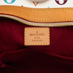 Pre Owned Louis Vuitton White Monogram Multicolore Claudia