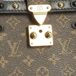 Pre Owned Louis Vuitton Vertical Trunk Black Monogram Canvas Pochette Bag