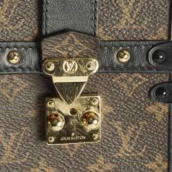 Pre Owned Louis Vuitton Vertical Trunk Black Monogram Canvas Pochette Bag