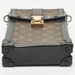 Pre Owned Louis Vuitton Vertical Trunk Black Monogram Canvas Pochette Bag