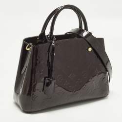 Pre Owned Louis Vuitton Montaigne BB Amarante Monogram Vernis Bag