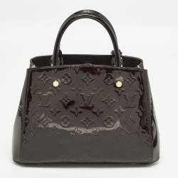 Pre Owned Louis Vuitton Montaigne BB Amarante Monogram Vernis Bag