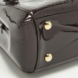 Pre Owned Louis Vuitton Montaigne BB Amarante Monogram Vernis Bag